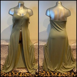 2XL Plus Stretchy Olive Green Top